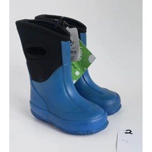 New Mucky Wear Toddler  Neoprene Rain Boots Blue and Black New w/Flaws SZ 4   2